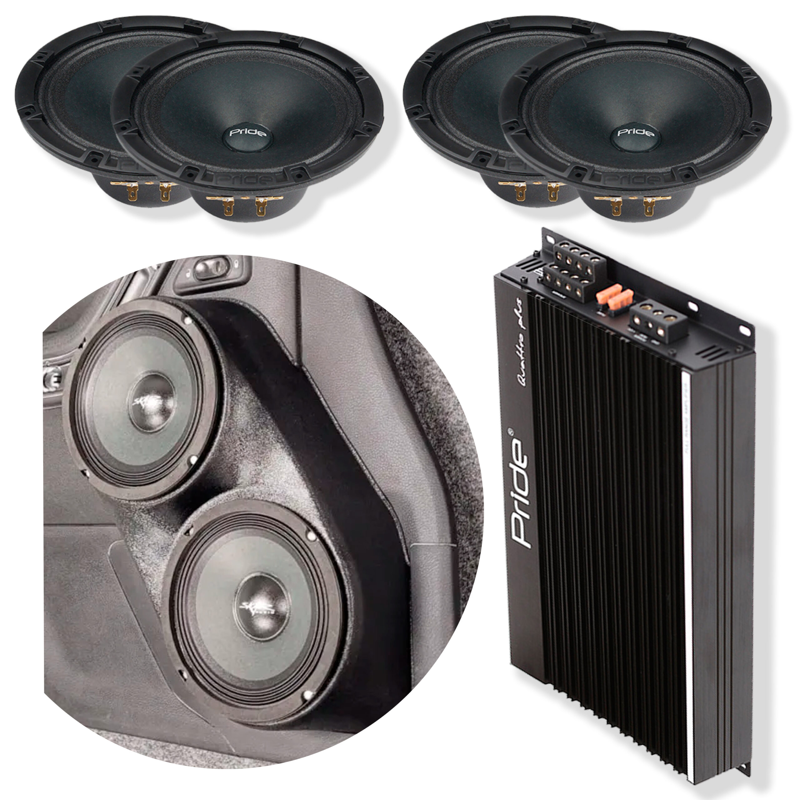 thumbnail image 2 of Pioneer 6.5" 350W 4-Way Speakers – Front/Rear Package For Jeep Wrangler 2007-2017 2 of 6